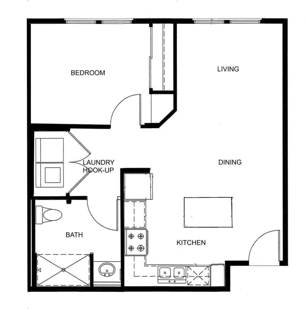1 Bedroom Plan